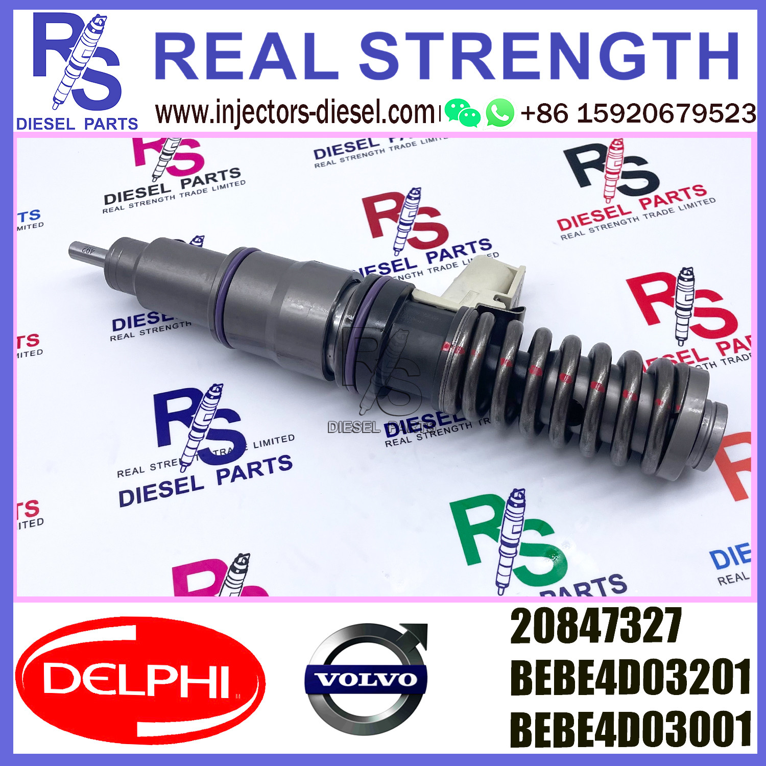 DELPHI 4pin 20847327 Diesel pump Injector V-O-L-V 20847327 BEBE4D03201 BEBE4D03001 E3.18 for V-O-L-V D12 TIER 3