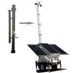 Solar Tailer Manual Telescopic Mast 19 Ft 23 Ft Customized Telescopic Pole