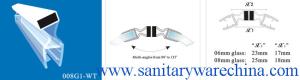 China Sealing Strips/waterproof magnetic strips/shower door seals/PVC Magnetic Seal 008G1-WT factory