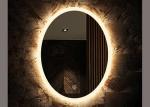 Hotel Oval LED Bathroom Mirror , Modern Oval Bathroom Wall Mirror With LED