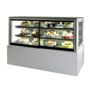 China Supermarket Fan Cooling System Cake Display Freezer For Pastry Dessert factory