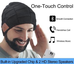 China Bluetooth Beanie for Men Bluetooth Hat, Mens Gifts, Women Beanie Hat Black Headphones Unique Christmas Tech Gifts factory