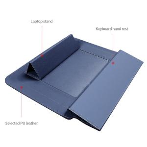 3 In 1 Multi Purpose Folder Design PU 13'' Notebook Protective Sleeve With