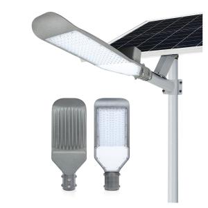 China Outdoor Slim Aluminum Solar Street Light 100 Watts Super Bright With Lithium Battery factory