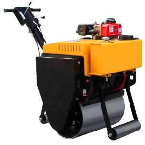 China High Walk Behind Single Drum Vibratory Roller With Steel Wheel Size And Free Shipping factory