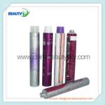 Empty aluminum Collapsible tubes for hair dying cream packing silver color