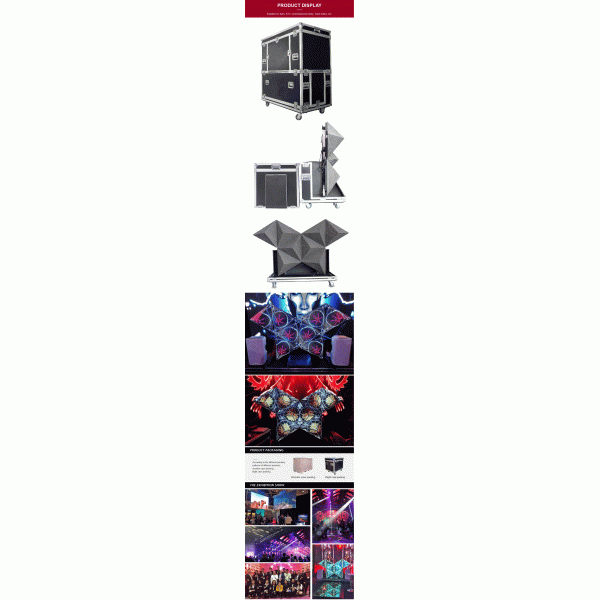 Nightclub Decoration 3d Custom LED Display Screen Video Dj Booth Full Color AC 110-220V