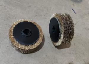 China 6 Inch Brass Coated Steel Wire Wheel Brush 150 OD with Double Keyseat factory