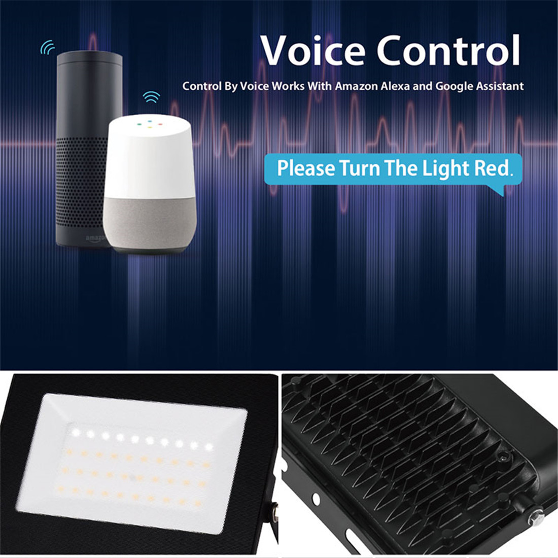 Smart LED Floodlight RGB+Dimmable