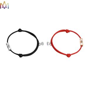 China Handmade Braided SS304 Couple Bar Name Bracelet For Lover factory