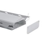 99*18mm Plaster LED Profile With Cover , Aluminum LED Channel For LED Strip