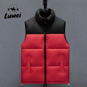 China Winter Clothing Thick Gilets Quilted Warm Utility Contrasting Colors Sleeveless Waistcoat Vest Plus Size Vest Men factory