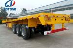 Customer Request Aotong 40-45ft 3 Axle Flatbed Container Trailers with 12