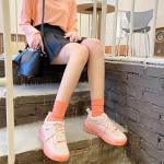 Janbal OEM Casual Running Shoes White Pink Blue Women'S Shoes Thick Soles