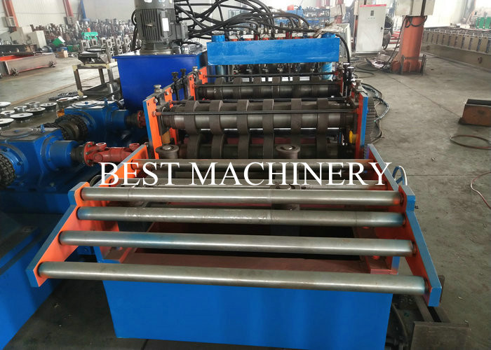 Road Safety Highway Guardrail Roll Forming Machine 22kw Power PLC Control