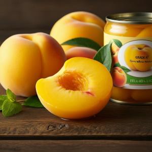 China Grade A GMO Yellow / White Firm Shelf Stable Canned Peach Halves factory
