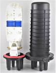 IP 68 Grade Fiber Optic Joint Closure 3 in 3 out 96 Fibers with 6 round ports