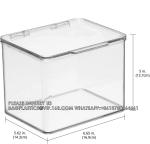 Fridge Storage Organizer Box Containers Hinged Lid For Shelves Cabinets, Holds