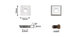 China 12*12*2.2-35° Replaceable Carbide Inserts Standard Woodturning Tool Blades 100% Tungsten Carbide factory