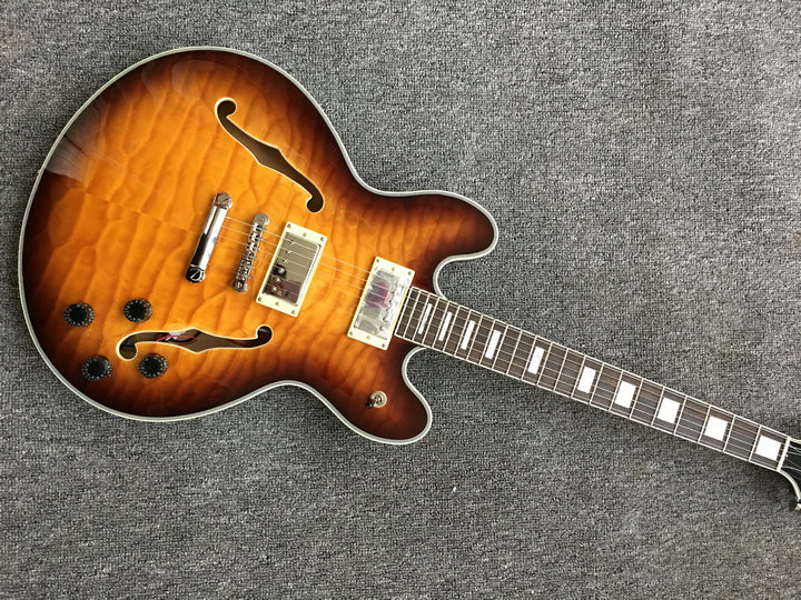2018 New ES-339 Small Jazz Electric Guitar es 339 semi yollow body In Sunburst ES339