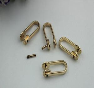 China Handbag bag metal accessory d ring,easy removeble d shape bag strap buckle factory