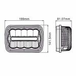 LED Headlights 7X6 Rectangle LED Headlight Repalcement 45W Hi/Lo Beam DRL for