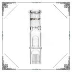 Straight Tube Glass Water Pipe 6 Arms Tree Perc Bongs Crystal Thick Base Smoking