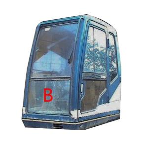 China FCC Excavator Front Glass Replacement 820mm Wide 490mm Height factory