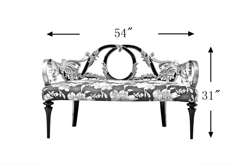 2 Seater leisure chair antique wooden leisure chair TI-008