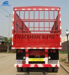 500mm Height 3 Axle Semi Trailer Transport Fruits Vegetables Livestock