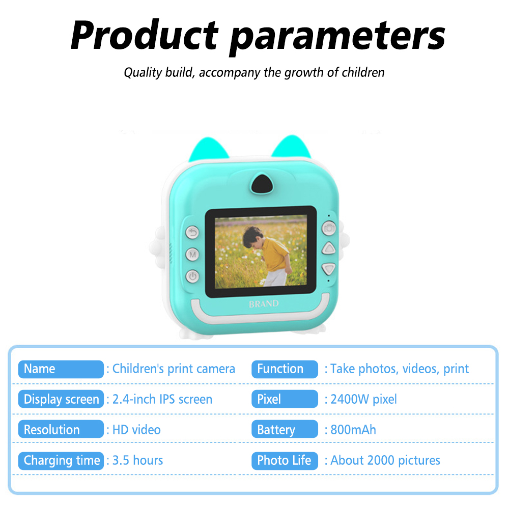 X11S Mini Dual Lens Kids Camera 1080P Bunny Cartoon Children Camera Adorable Toy Kids Selfie Digital Camera As Gift Prize