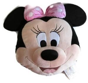 China Black And Pink Big Disney Minnie Mouse Head Cushions Pillows For Bedding factory