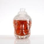Super Flint Glass Body Material Nordic Red Glass Gun Bottle for Whiskey Vodka