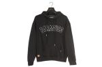 Black Towel Embroidered Mens Hoodie 320gram 65% Polyester 35% Cotton