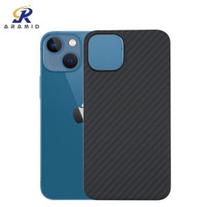 China Ultra Thin Full Cover Carbon Aramid Fiber iPhone 13 Mobile Phone Case factory
