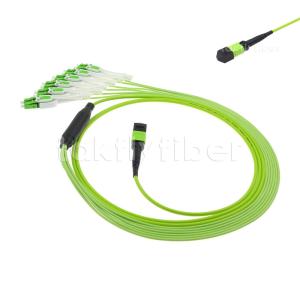 China MPO MTP Male / Female Fiber Patch Cord Cable OM5 OM4 MPO Fiber Optic Cable factory