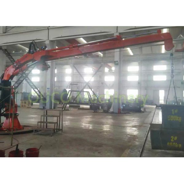 Space Saved 6T Offshore 12m Hydraulic Folding Boom Crane