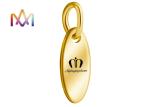 SS304 Oval Dangle Plated Custom Engraving Charms