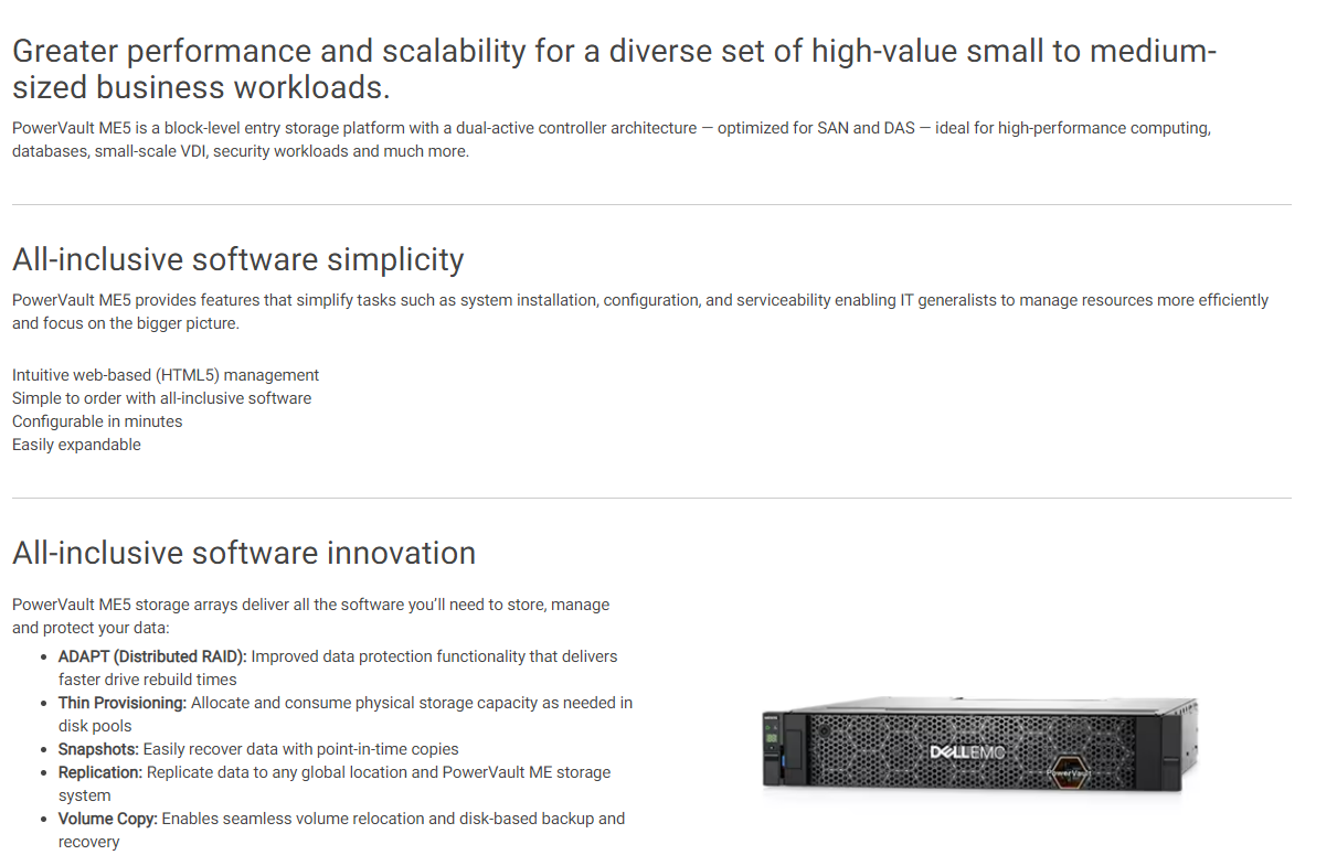 dell PowerVault ME5084 Storage Array System 580W Power Supply for Cutting-Edge Computing