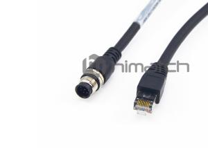 China Industrial Cat 5 Ethernet Cable , 5m Flexible M12 To Rj45 Ethernet Cable factory