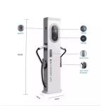 Dual Gun Floor Mounting 32A Evse EV Car Charger Station 3 Phase 14KW 22KW 44KW
