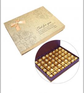 China Custom Grey Cardboard Chocolate Packaging Gold Stamping Paper Packaging Box on sale