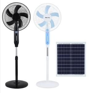 China 18000mah 16 Inch Rechargeable Solar Fan 15W Polysilicon Panel factory