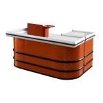 Customized Supermarket Checkout Counter Cold Rolled Steel Cashier Counter