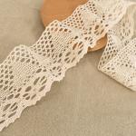 White French Appliques Guipure Fabrics Bridal Cotton Embroidery Lace Trimmings