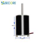OD 63mm Anti Rust 7000rpm 10KG High Torque Brush DC Motor With Encoder For Gym