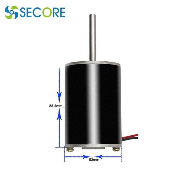 OD 63mm Anti Rust 7000rpm 10KG High Torque Brush DC Motor With Encoder For Gym