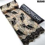 Nigerian Dress for Lady Dress Supoo Popular Tulle Lace with Velvet Lace African