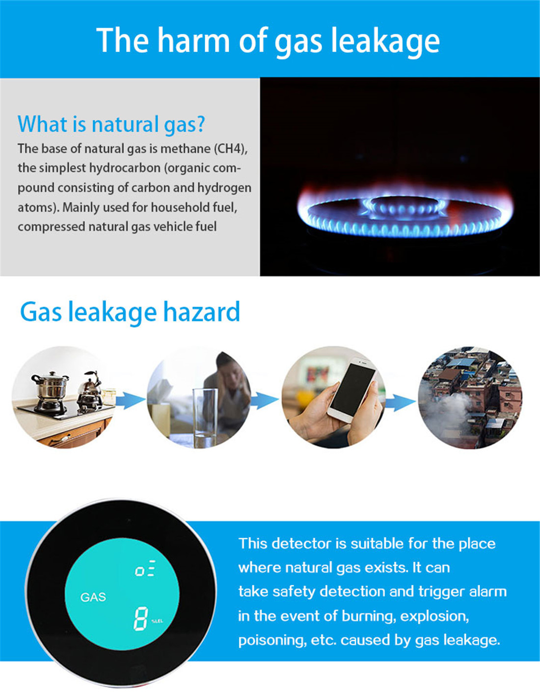 Wi-Fi Gas Leaking Detector(PA-210W)