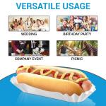 Disposable Package for 6'' Food White Fluted Sandwiches Hamburgers and More in